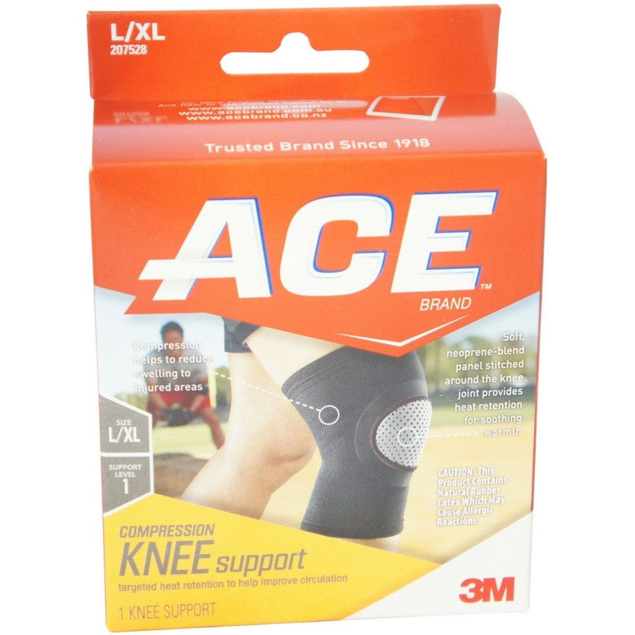 Ace Knee Compression Support in size L/XL, first aid brace from Pasteur Pharmacy, designed to provide knee stabilization and compression.