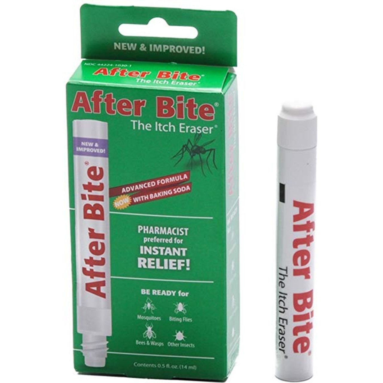 After Bite Advanced itch relief topical gel in 0.5 fl oz tube, trusted first aid product for insect bites and skin irritation.