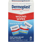 Dermoplast Wound Wipes in a pack of 10, first aid antiseptic wipes from Pasteur Pharmacy for wound cleaning and care.