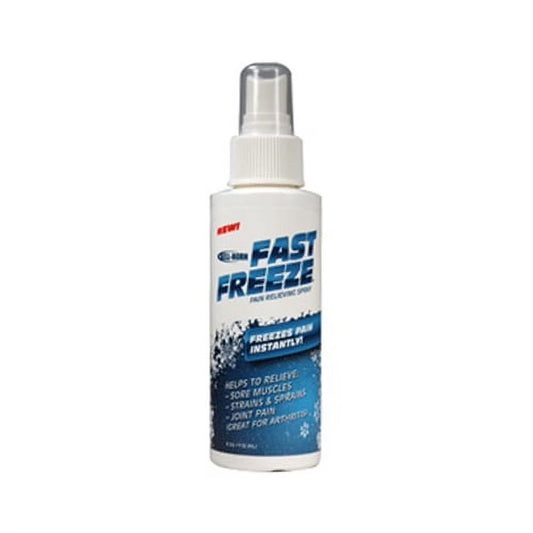 Pasteur Pharmacy Fast Freeze Pump Spray First Aid 4oz bottle with white spray nozzle and label for cold relief.