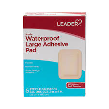 LDR Waterproof Adhesive Pads by Pasteur Pharmacy, sterile wound protection, 3x4 inches, pack of 6, for first aid wound care.