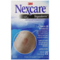 Nexcare Tegaderm waterproof transparent dressing on skin, 2.375 x 2.75 inches, applied for wound protection, 8 pack.