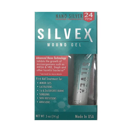Silvex Be Smart Get Prepared Wound Gel in a tube, first aid treatment by Pasteur Pharmacy for minor cuts and wounds.