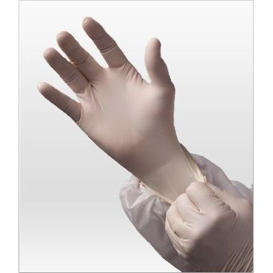 Sterile Nitrile Small Gloves by Acute Care, 200 count, for first aid use, shown in a box with gloves partially visible.
