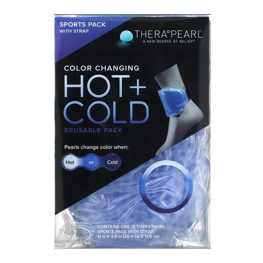 TheraPearl hot or cold therapy contour pack with strap, first aid cold pack for pain relief and targeted treatment.