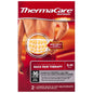 ThermaCare Advanced Back Pain Therapy heat wraps in S-M size, 2-count box, designed for targeted back pain relief.