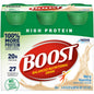 Boost High Protein Balanced Nutritional Drink in Very Vanilla flavor, featuring a sleek bottle with nutritional info on the label.
