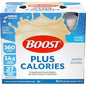 Vanilla BOOST PLUS LQ nutritional supplement bottles by Pasteur Pharmacy, 24-pack of 237ml liquid meal replacements for fitness.