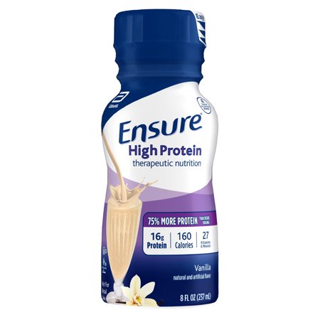 Ensure High Protein Vanilla drink from Pasteur Pharmacy, 8 fl oz bottle, nutritious fitness and nutrition supplement.