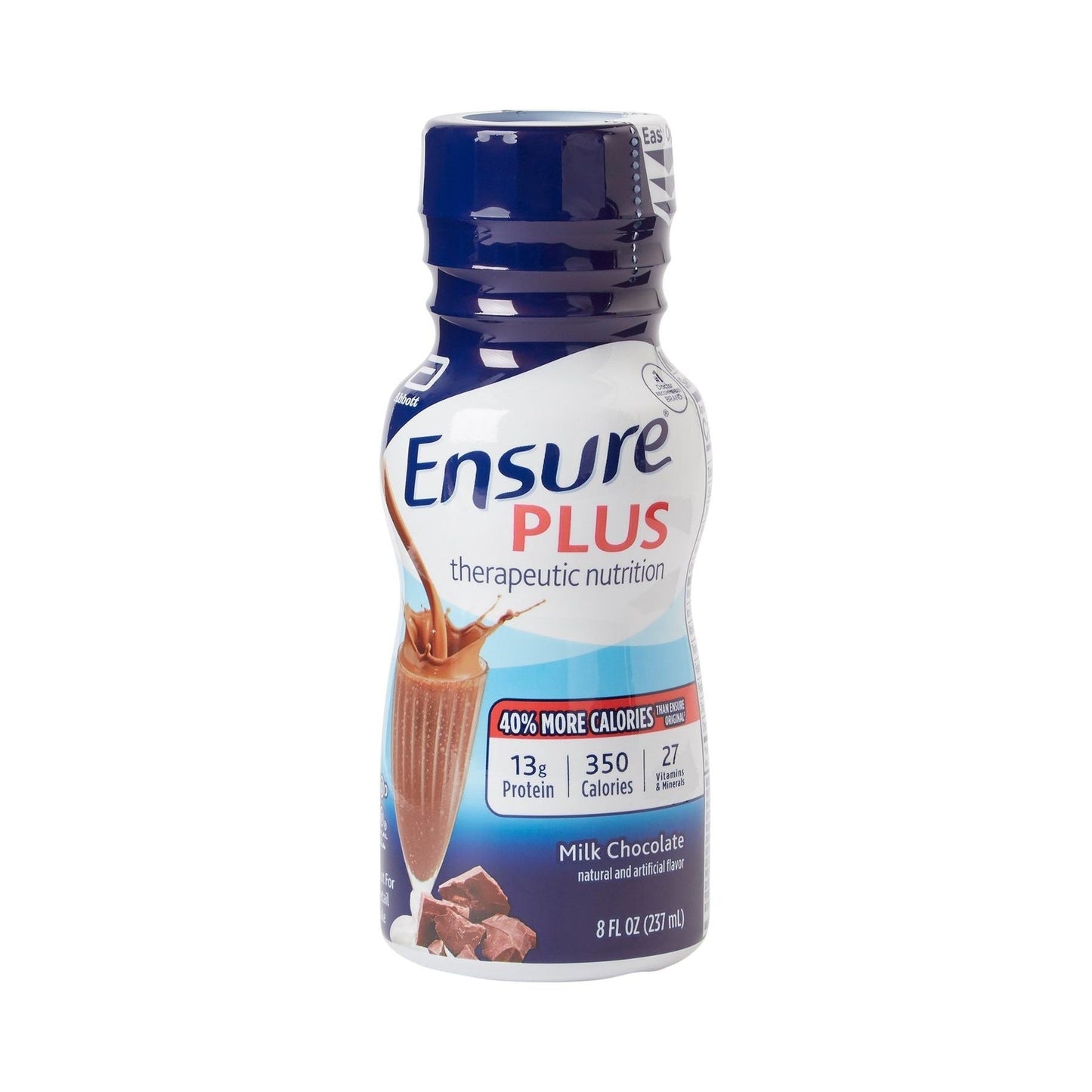 Ensure Plus Chocolate Oral Supplement 24x8 oz, nutritional fitness supplement in chocolate flavor with multiple bottles shown.