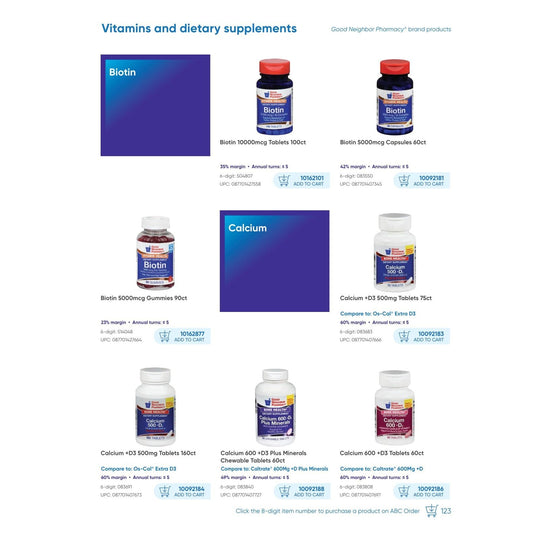 Chewable tablets of GNP Calcium + D3 Plus Minerals from Pasteur Pharmacy, showing the supplement packaging and tablets.