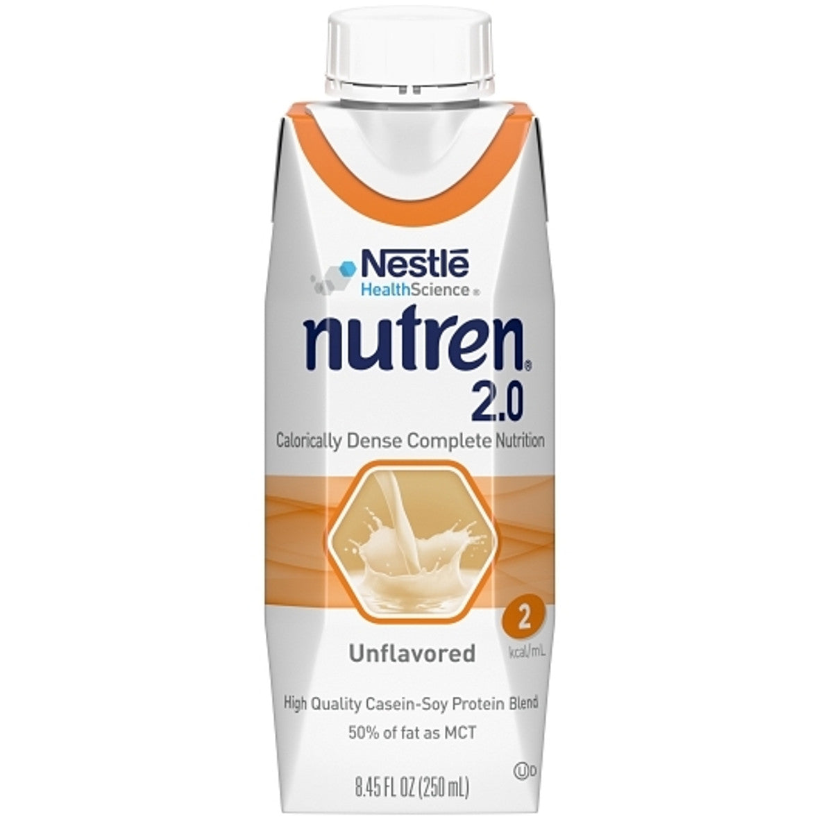 Nutren 2.0 LQ unflavored nutritional supplement bottles from Pasteur Pharmacy, 24-pack, 250ml each, for fitness and nutrition.