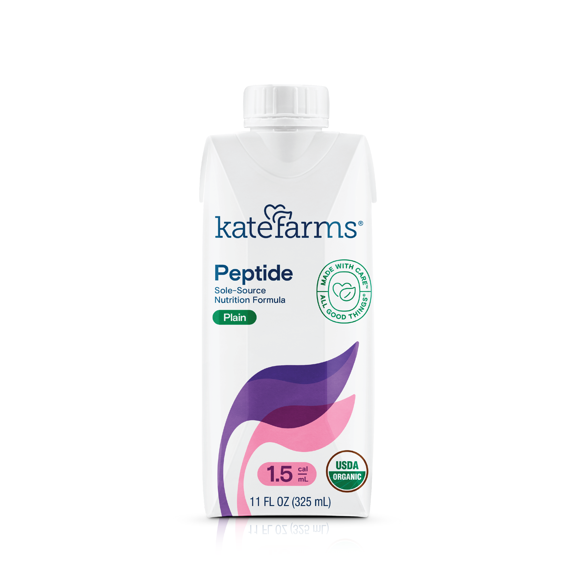 Peptide 1.5 Plain Liquid Nutritional Formula by Pasteur Pharmacy, 325 mL bottles in case of 12, for fitness and nutrition.