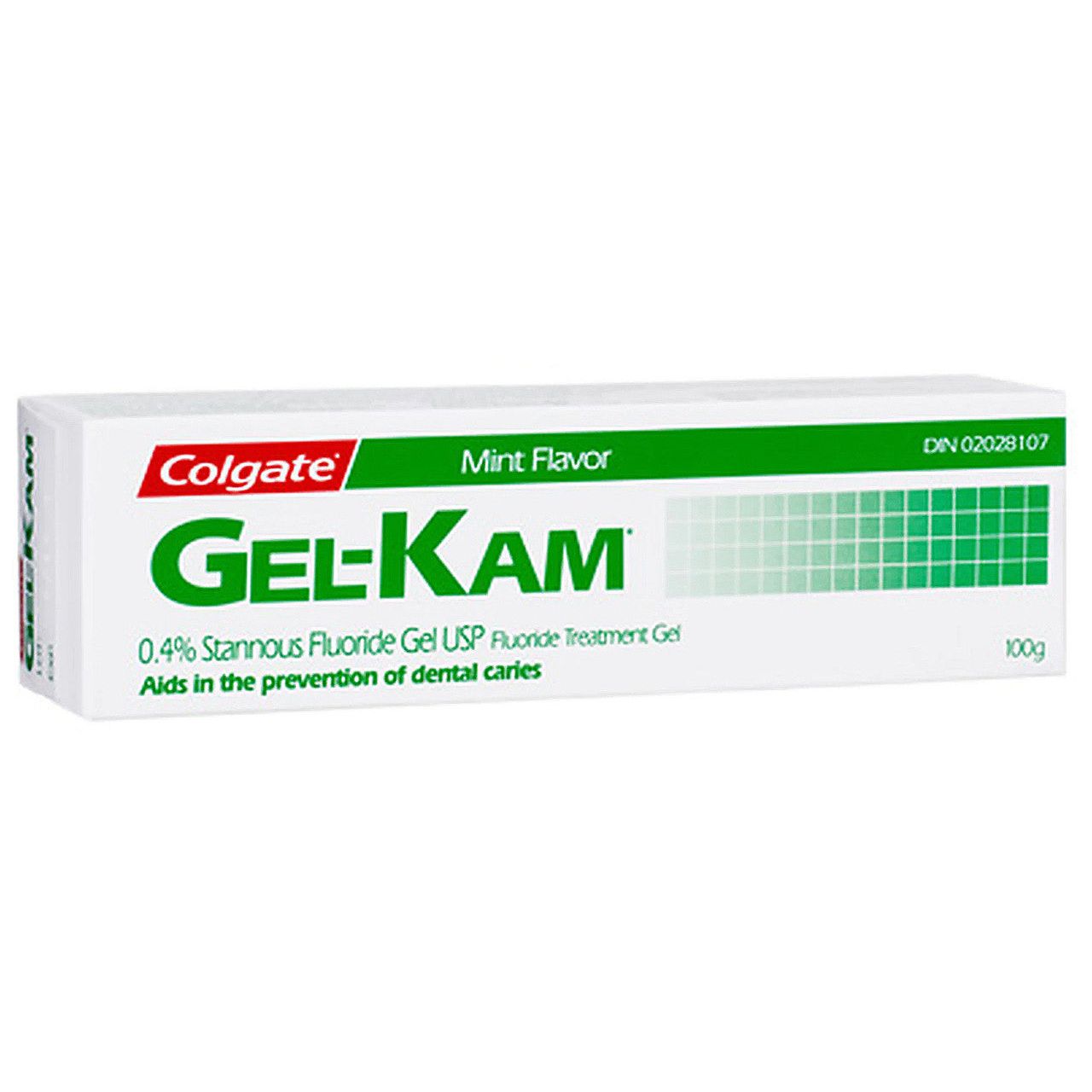Colgate Gel-Kam Fluoride Preventative Treatment Gel with Fruit & Berry flavor in a 4.3 oz tube, designed for cavity prevention.