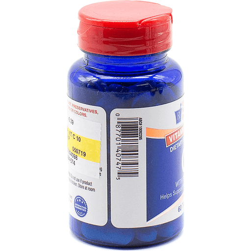 Folder tabs labeled GNP Vitamin C 1000 Mg RoseHips, 60 tabs, natural supplement packaging with branded design.