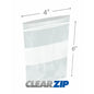 Clear 2 mil Zip-Lock food storage bags by Pasteur Pharmacy, 4x6 inch, 100-pack, ideal for organizing and storing small items.