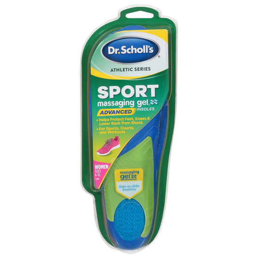 Dr. Scholl's Women's Active All Purpose Sport & Fitness Insoles in size 6-10, designed for shoe comfort and foot support.