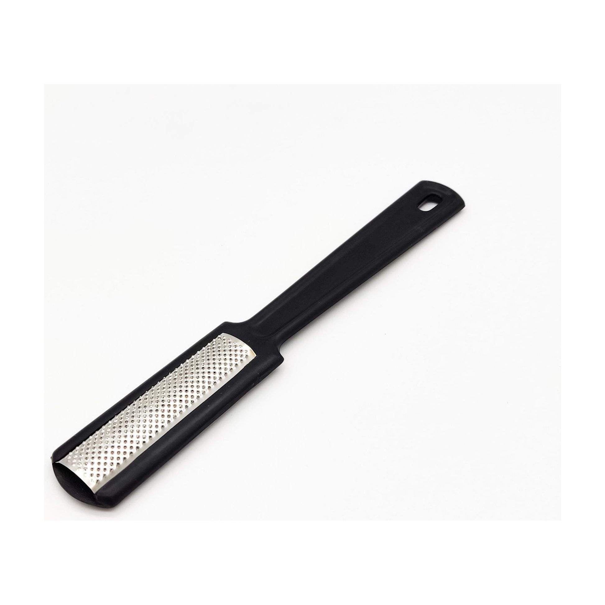 Black Dural Foot Rasp from Pasteur Pharmacy for foot care, featuring a textured abrasive surface for smoothing rough skin.