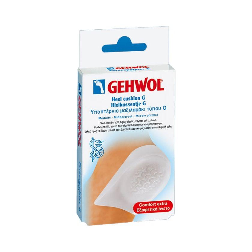 Gehwol Heel Cushion G Large for foot care, showing a pair of large heel cushions in a 16 oz package for comfort and support.