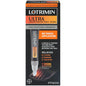 Lotrimin Ultra Antifungal No Touch Cream for foot care, 0.7oz tube, with a simple white and blue packaging design.