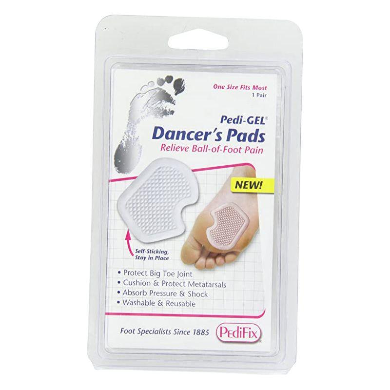 PediFix Pedi-Gel Dancer's Pads for foot care, 2-count, soft gel pads designed for comfort and blister prevention.