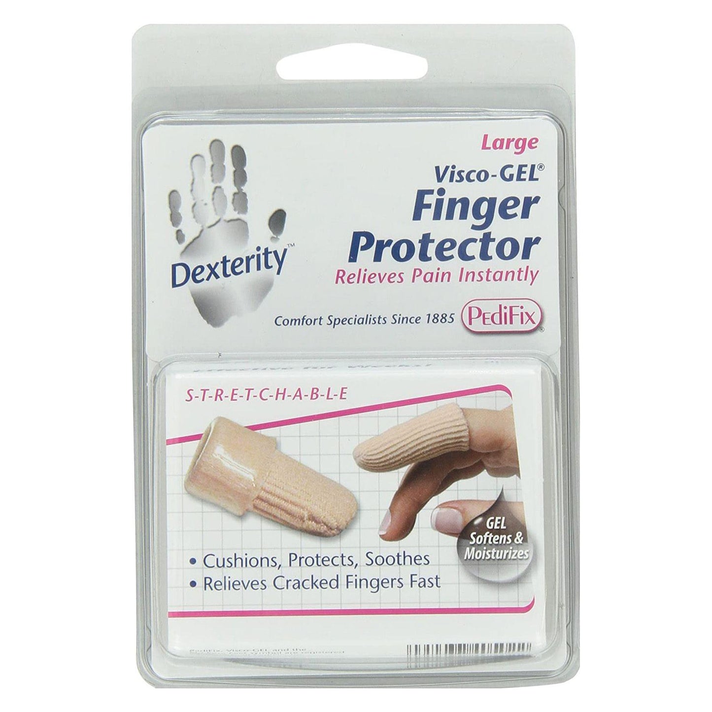Large PediFix Visco Gel Finger Protection Digit Cap for toe protection and comfort, designed for foot care.