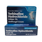 Tube of Pasteur Pharmacy Terbinafine Hcl Cream for foot care, 15g, used to treat fungal infections on the skin.