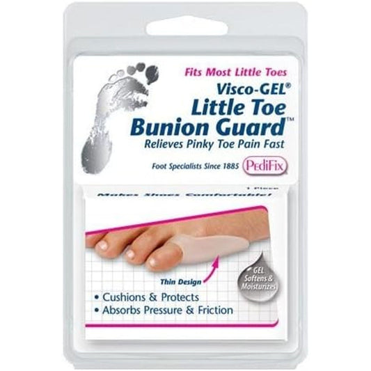 Visco-GEL Bunion Guard by Pasteur Pharmacy, soft gel cushion for bunion pain relief and foot protection, displayed on a foot.