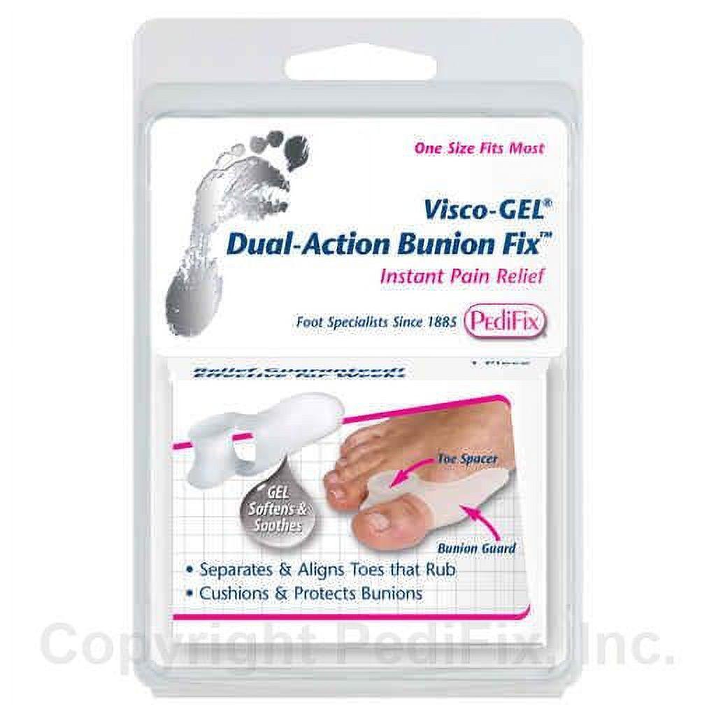 Visco-GEL Dual Action Bunion Fix with shield and toe separator, foot care by Pasteur Pharmacy, in a single pack