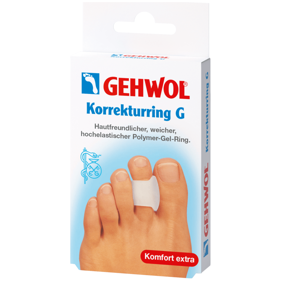 Set of three Gehwol Correction Rings for foot care by Pasteur Pharmacy, designed to help with foot comfort and alignment.