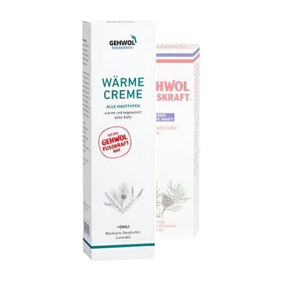Gehwol Fusskraft Red Warming Foot Cream in 75ml tube, rich foot cream for soothing and warming skin.