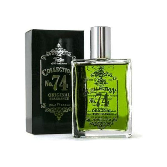 Taylor of Old Bond Street Collection No.74 Original Fragrance 100ml bottle, elegant glass container with a classic label.