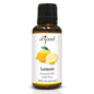 Difeel Essential Oils 100% Pure Lemon Oil fragrance bottle, 1 ounce, with a clear label and cap on a white background.
