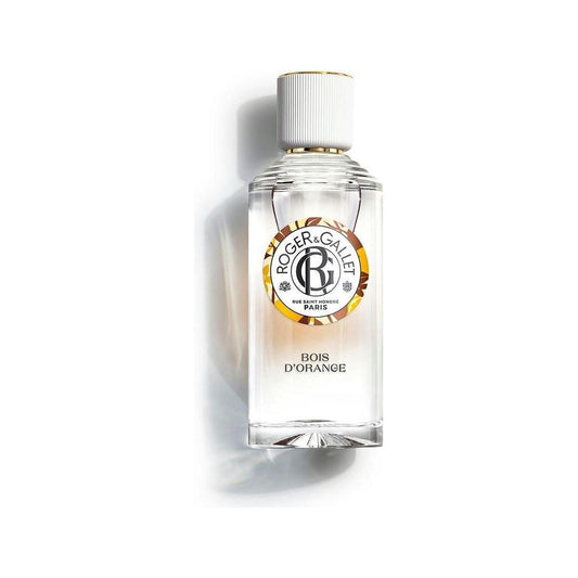 Roger & Gallet Bois D'Orange Eau Parfumée Wellbeing Fragrant Water, 100ml, in a clear glass bottle with a silver cap.