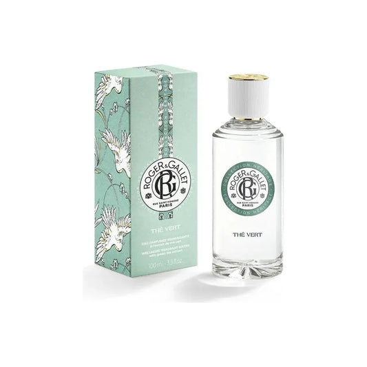 Roger & Gallet The Vert Wellbeing Fragrant Water 100ml bottle with green label and elegant design.