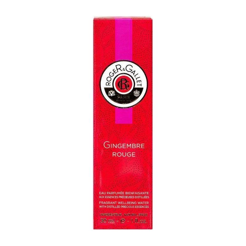 Roger & Gallet Gingembre Rouge Fragrant Water Spray 30ml, vibrant ginger scent in a sleek spray bottle.