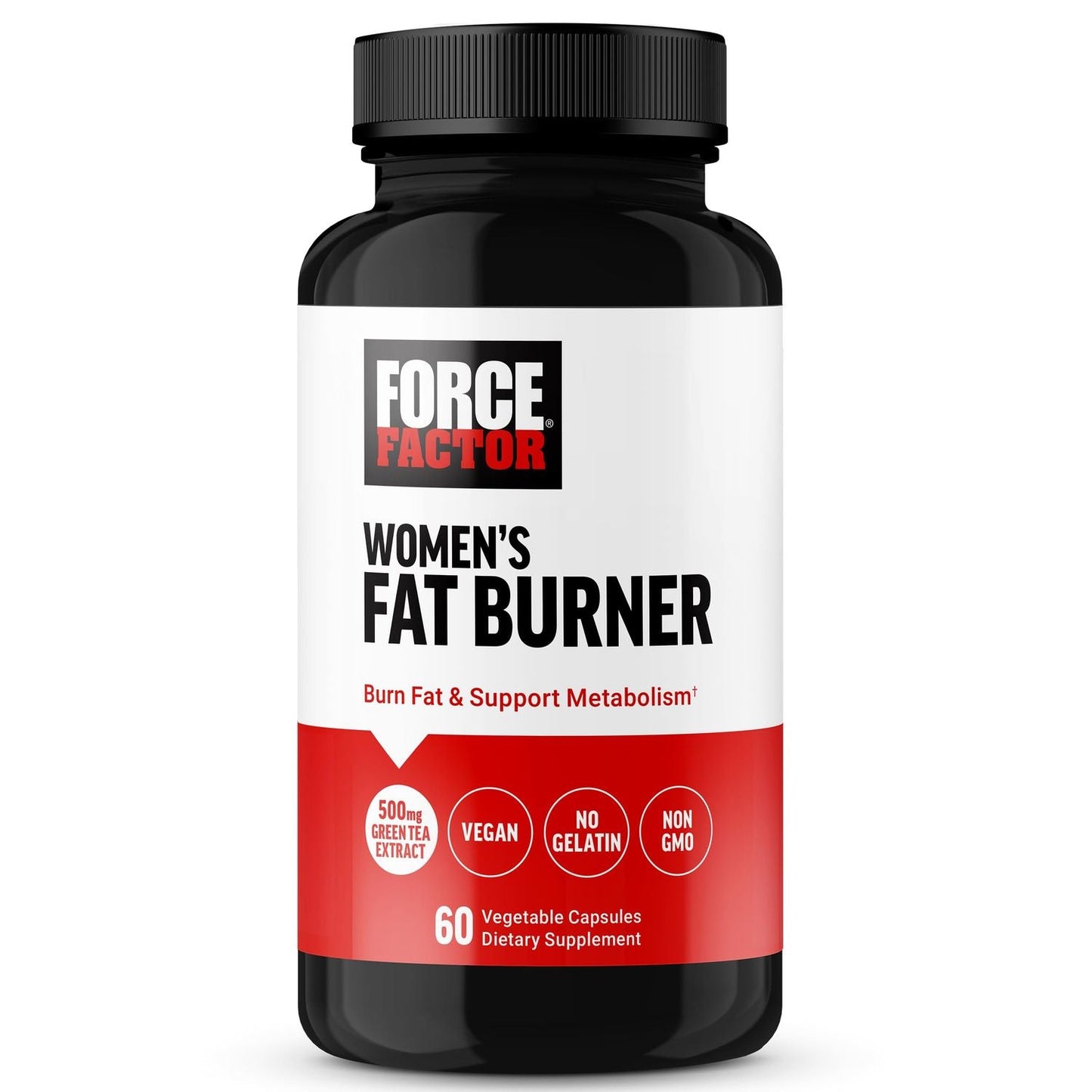 Women's Fat Burner CP 60 supplement from Pasteur Pharmacy, featuring fruits and vegetables for metabolism support.