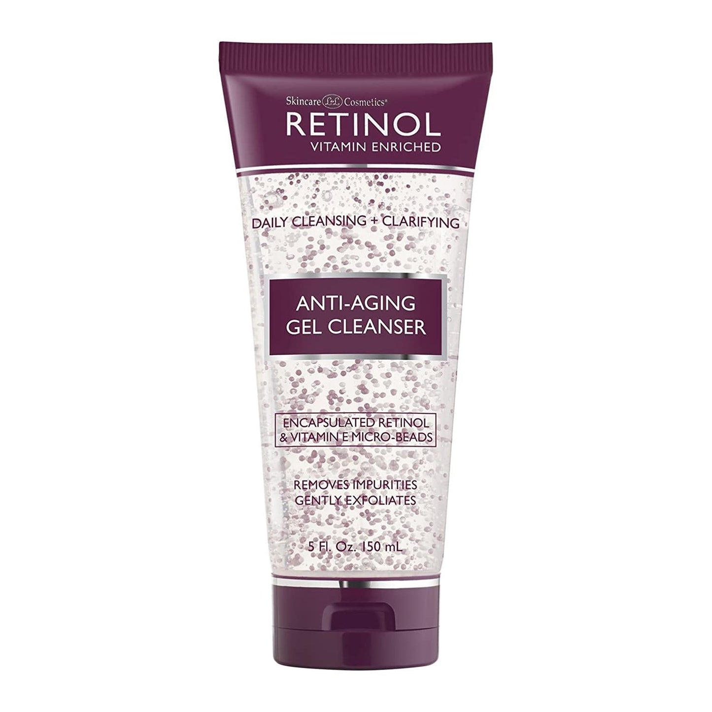 Pasteur Pharmacy Retinol Anti-Aging Gel Cleanser 150ml with clear gel texture and gentle foaming for skincare.