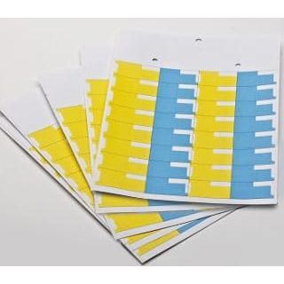 Dispill® Standard Labels in yellow and blue, 50-count, for general office use, featuring colorful adhesive label sheets.