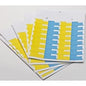 Dispill® Standard Labels in yellow and blue, 50-count, for general office use, featuring colorful adhesive label sheets.