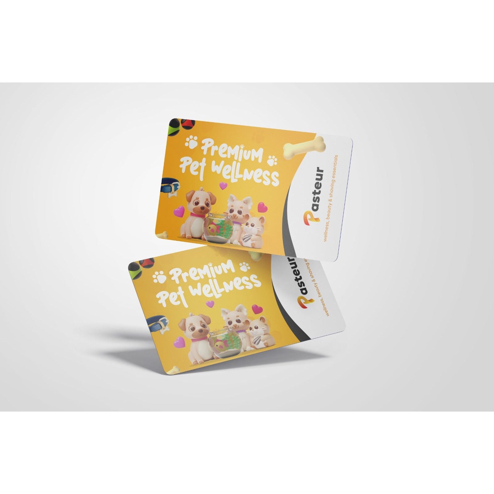Pasteur Pharmacy Premium Pet Wellness E-Gift Card, gift card design with pet-related graphics and branding.