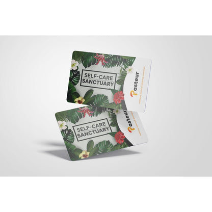 Pasteur Pharmacy Self-Care Sanctuary E-Gift Card showing a sleek design and value of $5, ideal for wellness and self-care gifts.