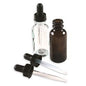 Rexam amber glass dropper bottles by Pasteur Pharmacy, 12-pack of 1 oz glass containers with dropper lids.