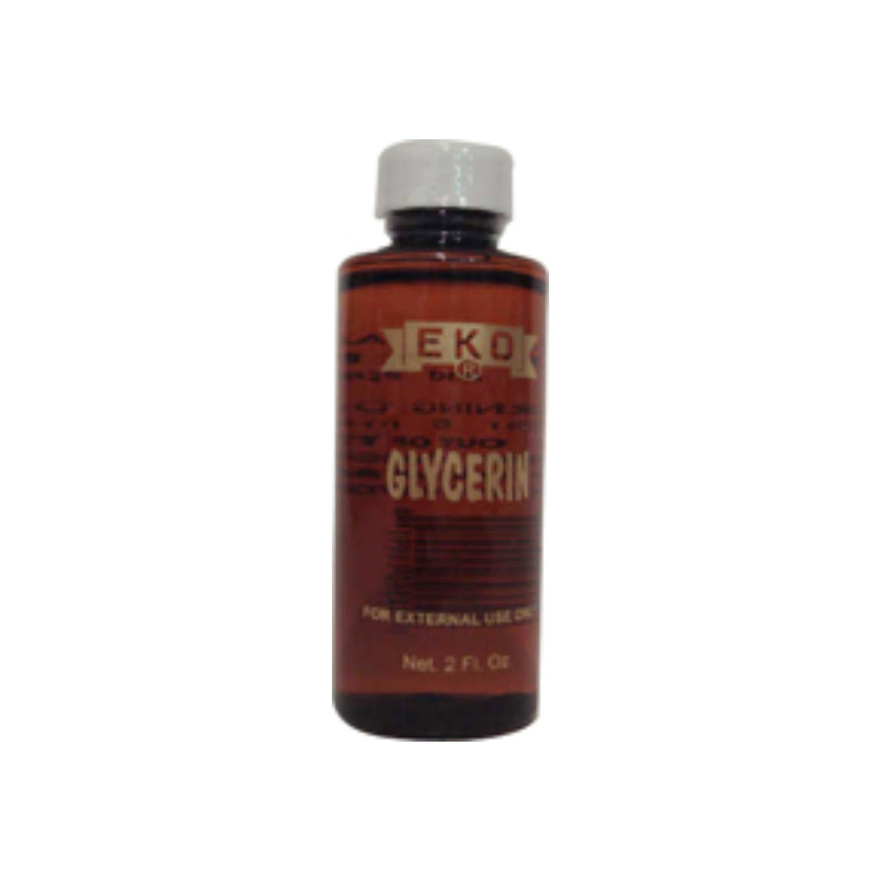 EKO Glycerin in a 2 oz bottle from Pasteur Pharmacy, clear glycerin liquid with a simple label visible