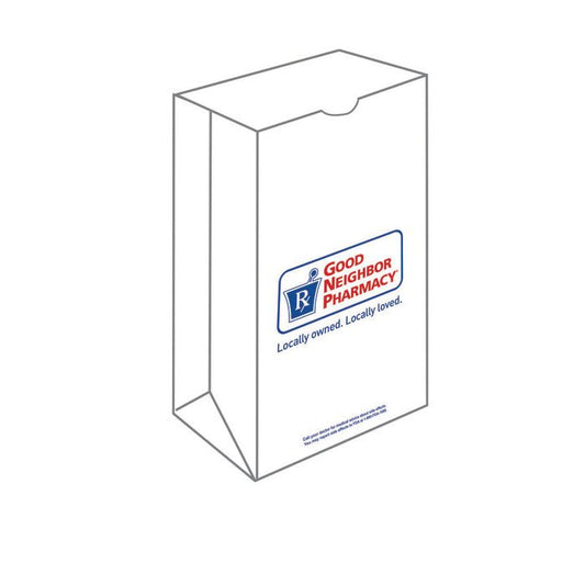 White Good Neighbor Pharmacy golf bag by Pasteur Pharmacy, designed for carrying golf clubs and accessories.