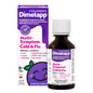 Children's Dimetapp Cold & Flu multi-symptom grape-flavored syrup in a 4 fl oz bottle, designed for kids 6+ years, by Pasteur Pharmacy.