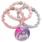 Set of three Goody Icy Holidays elastic hair ties in winter-themed colors, ideal for securing hairstyles comfortably.