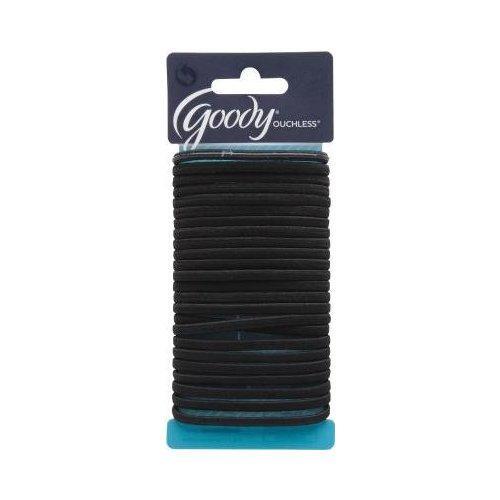 Black Goody Slide Proof Elastics, 4mm, durable hair accessories by Pasteur Pharmacy, shown in close-up on a white background.