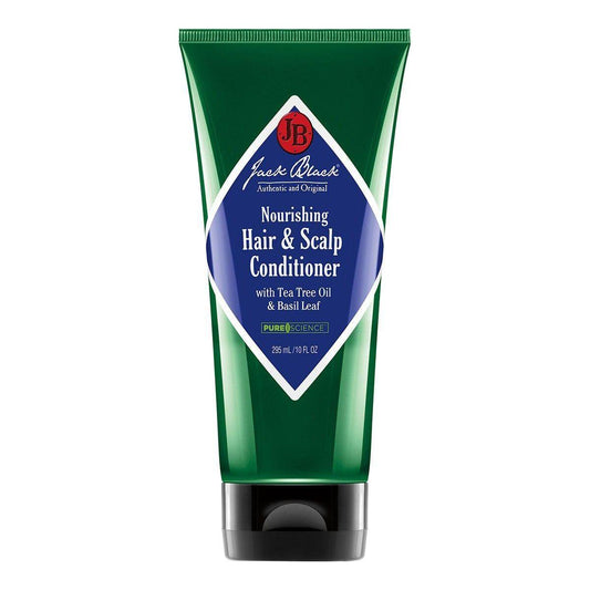 Jack Black Nourishing Hair and Scalp Conditioner in a 10 oz bottle, showing the product label and packaging.