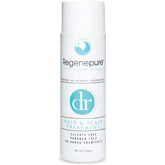 Pasteur Pharmacy RegenePure DR Hair and Scalp Treatment bottle, 8 oz, for nourishing hair and scalp care.